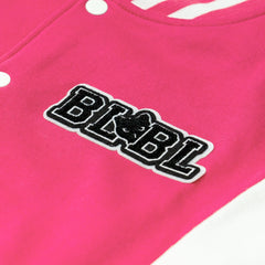 BLBL HOT PINK VARSITY JACKET